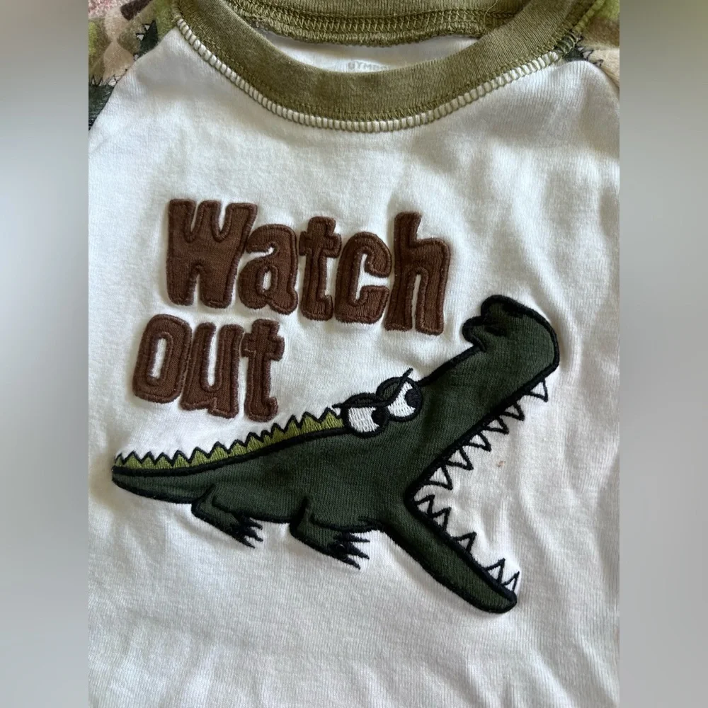 Gymboree Kids Pajamas - White and Green Camo